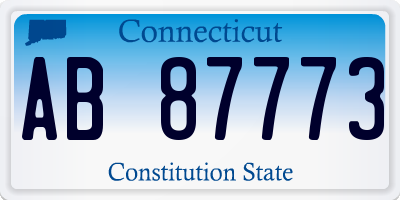 CT license plate AB87773