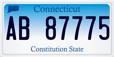 CT license plate AB87775
