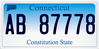 CT license plate AB87778