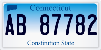 CT license plate AB87782