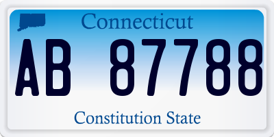 CT license plate AB87788