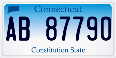 CT license plate AB87790