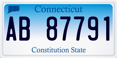 CT license plate AB87791
