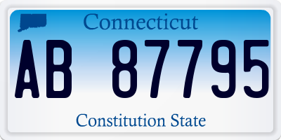 CT license plate AB87795