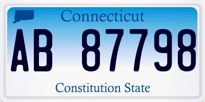CT license plate AB87798
