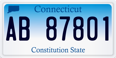 CT license plate AB87801