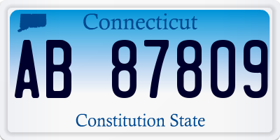 CT license plate AB87809