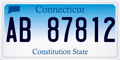 CT license plate AB87812