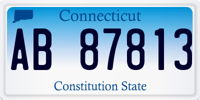 CT license plate AB87813