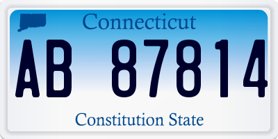 CT license plate AB87814