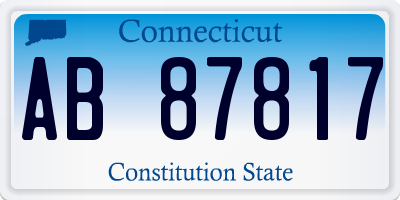 CT license plate AB87817