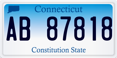 CT license plate AB87818