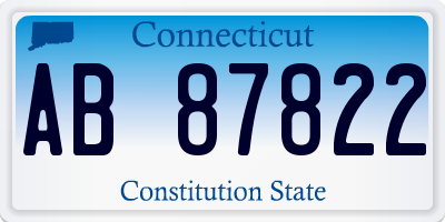 CT license plate AB87822