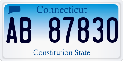 CT license plate AB87830