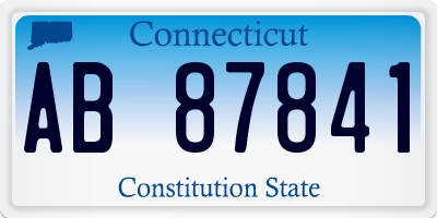 CT license plate AB87841