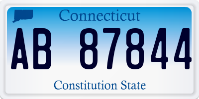CT license plate AB87844