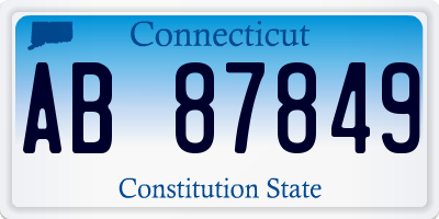 CT license plate AB87849