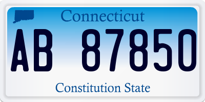 CT license plate AB87850