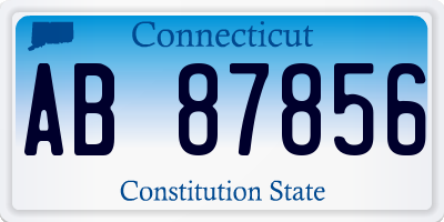 CT license plate AB87856