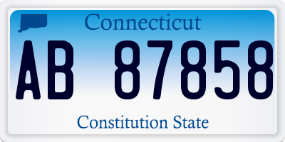 CT license plate AB87858