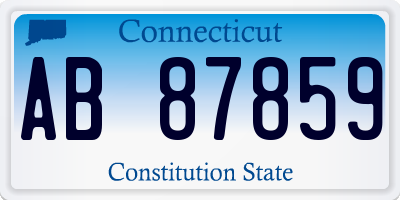 CT license plate AB87859