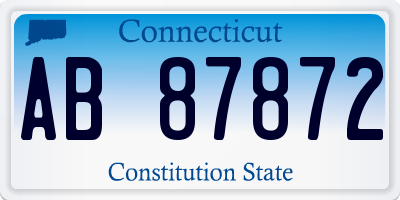 CT license plate AB87872