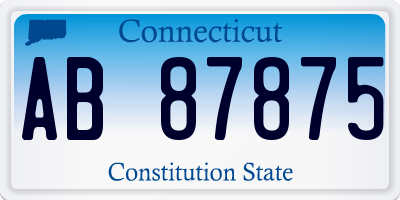 CT license plate AB87875
