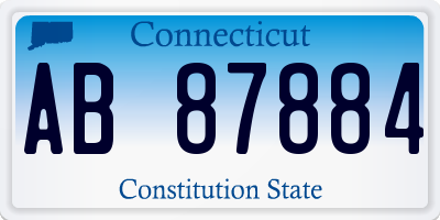 CT license plate AB87884