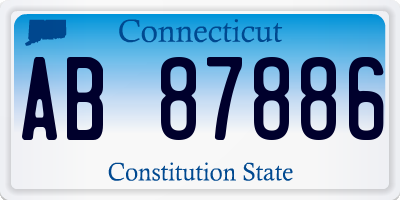 CT license plate AB87886