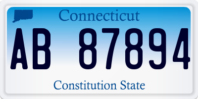 CT license plate AB87894