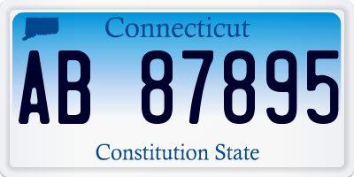 CT license plate AB87895