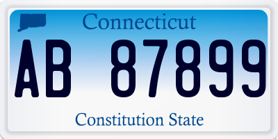 CT license plate AB87899