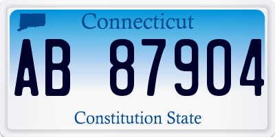 CT license plate AB87904