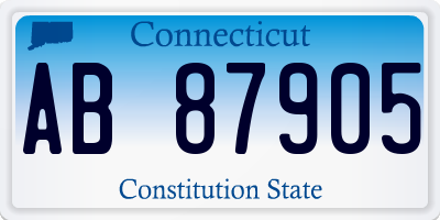 CT license plate AB87905