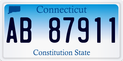 CT license plate AB87911