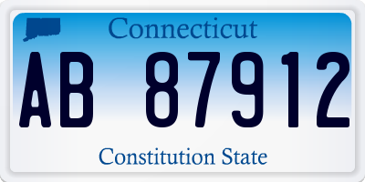 CT license plate AB87912