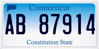 CT license plate AB87914