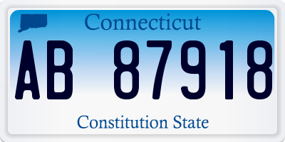 CT license plate AB87918