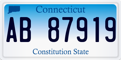 CT license plate AB87919
