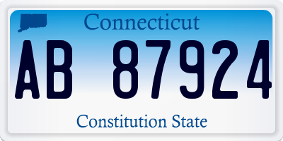 CT license plate AB87924