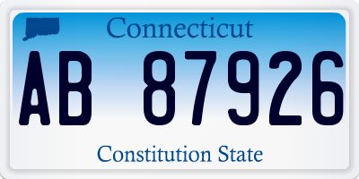 CT license plate AB87926