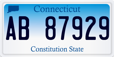 CT license plate AB87929