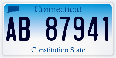 CT license plate AB87941