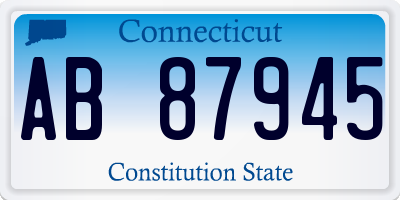 CT license plate AB87945