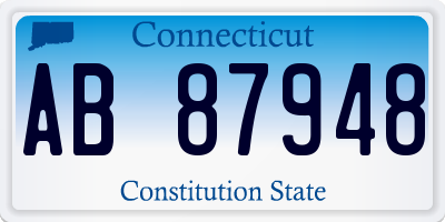 CT license plate AB87948