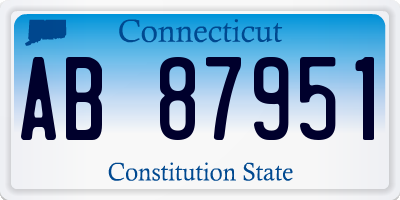 CT license plate AB87951
