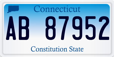 CT license plate AB87952