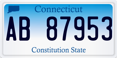 CT license plate AB87953