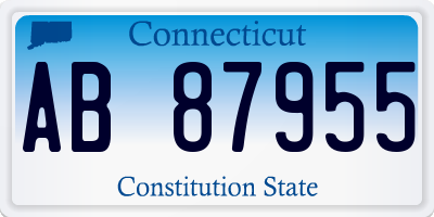 CT license plate AB87955