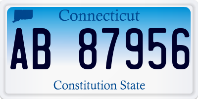 CT license plate AB87956